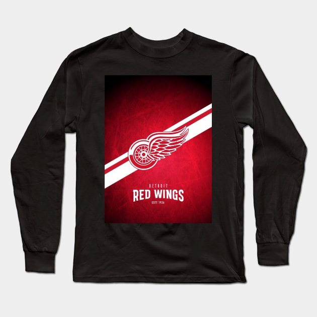 Detroit Wings-City Long Sleeve T-Shirt by karenblanco